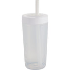 Everywhere Recycled Plastic Straw Tumbler, 22 oz - White - Right Angle