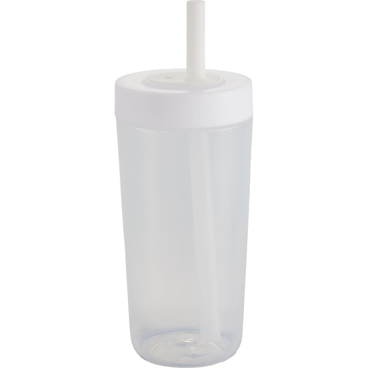 Everywhere Recycled Plastic Straw Tumbler, 22 oz - White - Right Angle
