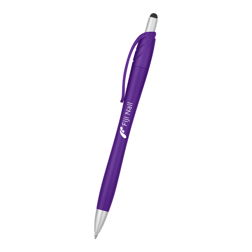 Evolution Pen with Stylus Tip - Purple - Silk Screen