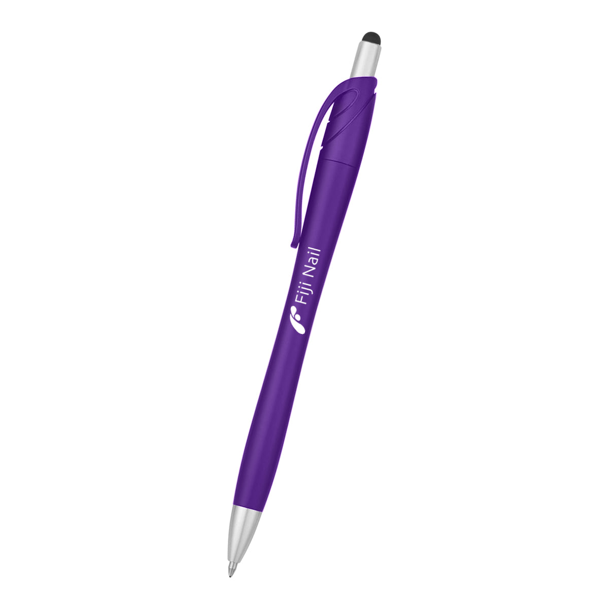 Evolution Pen with Stylus Tip - Purple - Silk Screen