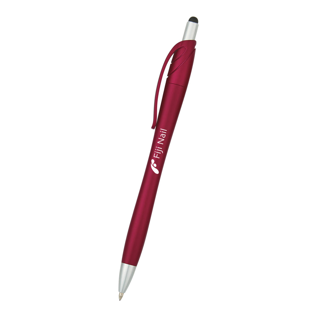 Evolution Pen with Stylus Tip - Red - Silk Screen