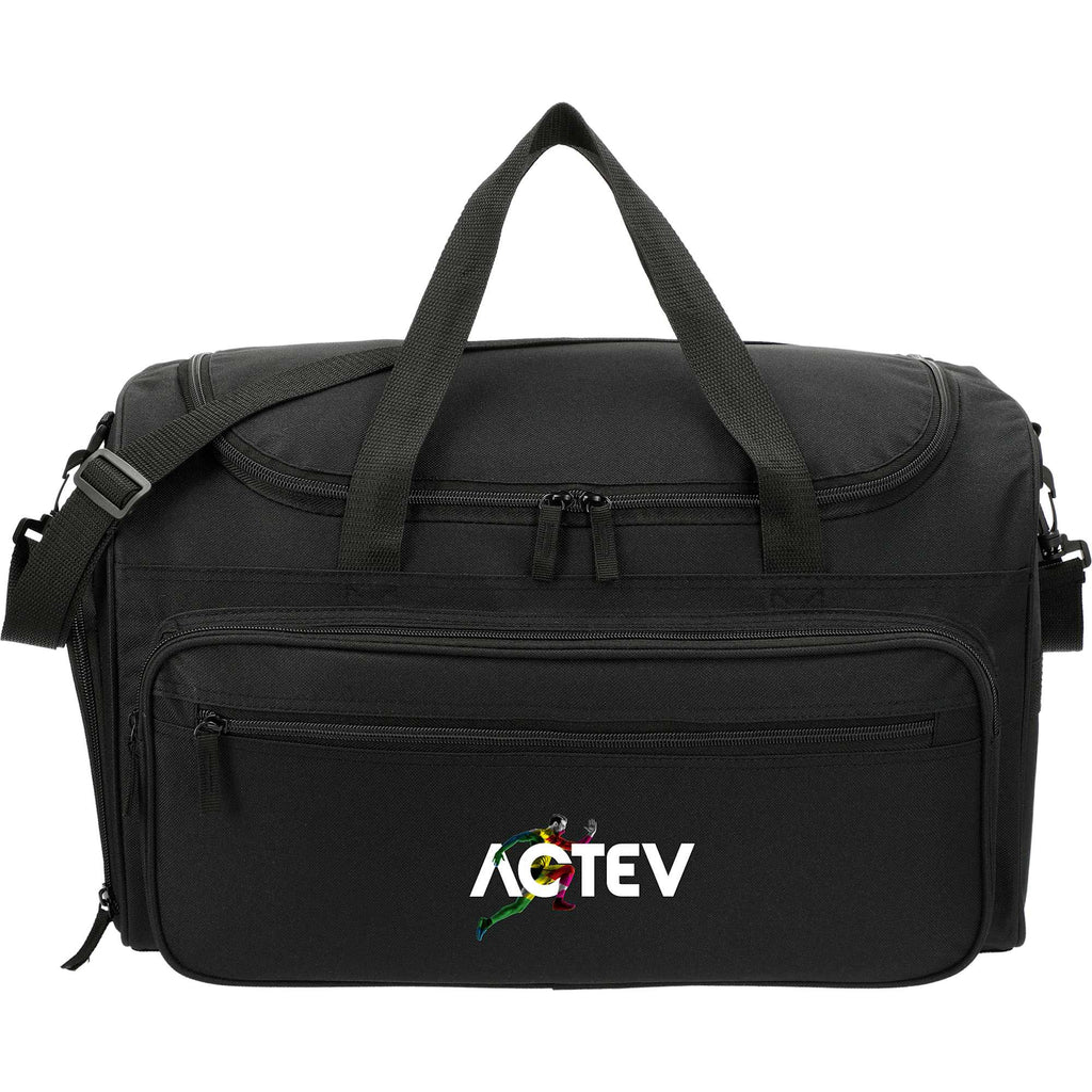 Excel Sport Club Duffel Bag, 18 Inches Transfer - Black - Front