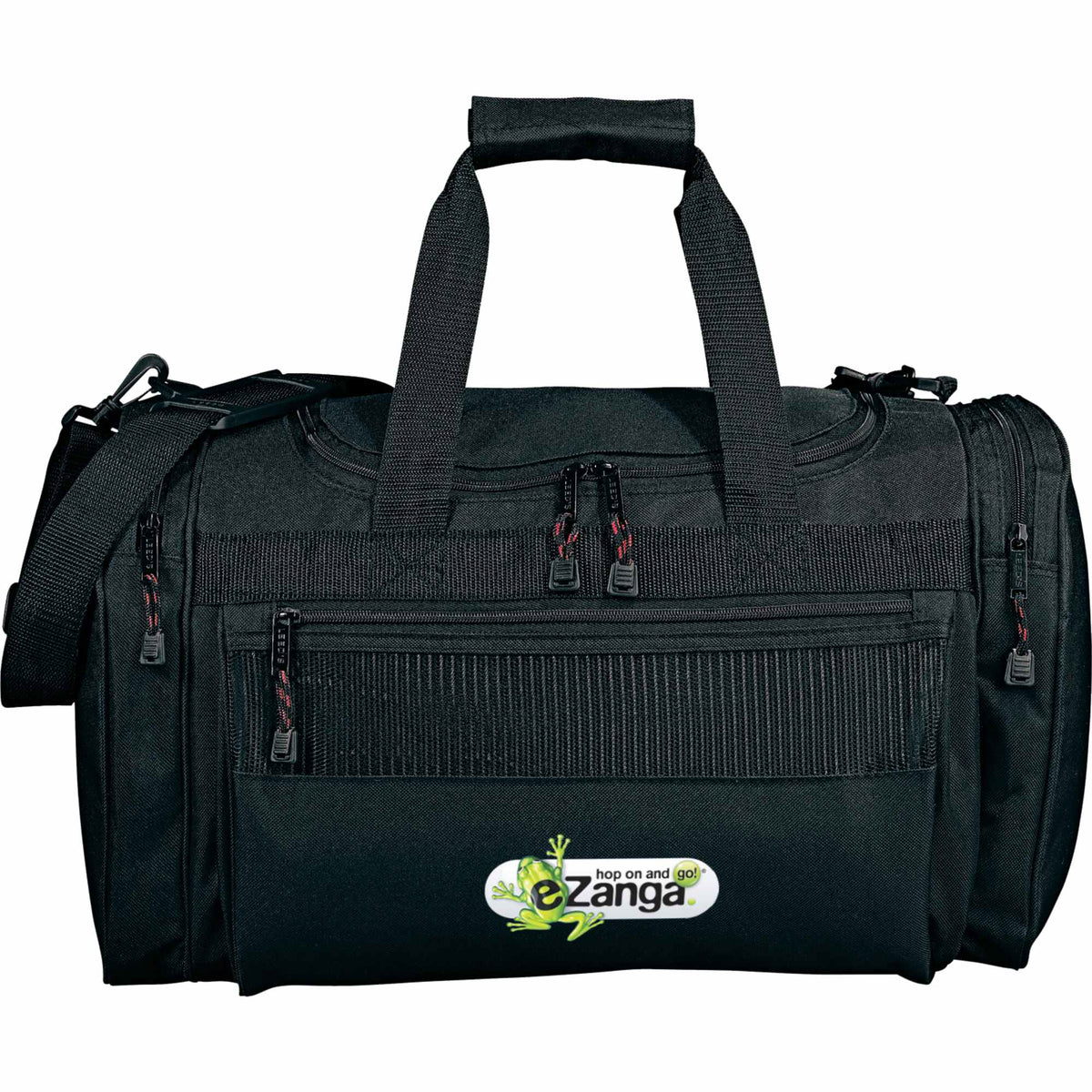 Excel Sport Deluxe Duffel Bag, 20 Inches Embroidery - Black - Front 2