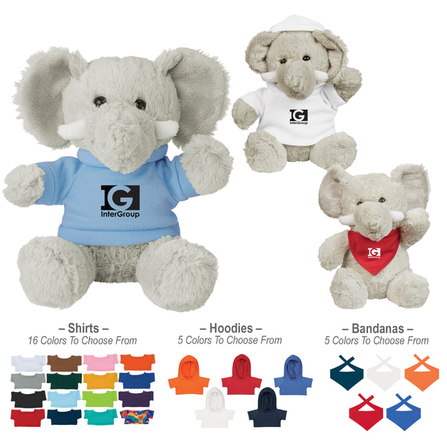 Excellent Elephant Plush Toy, 6 Inch