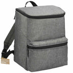 Excursion Recycled Backpack Cooler for 20 Cans Transfer - Charcoal - Angled 2