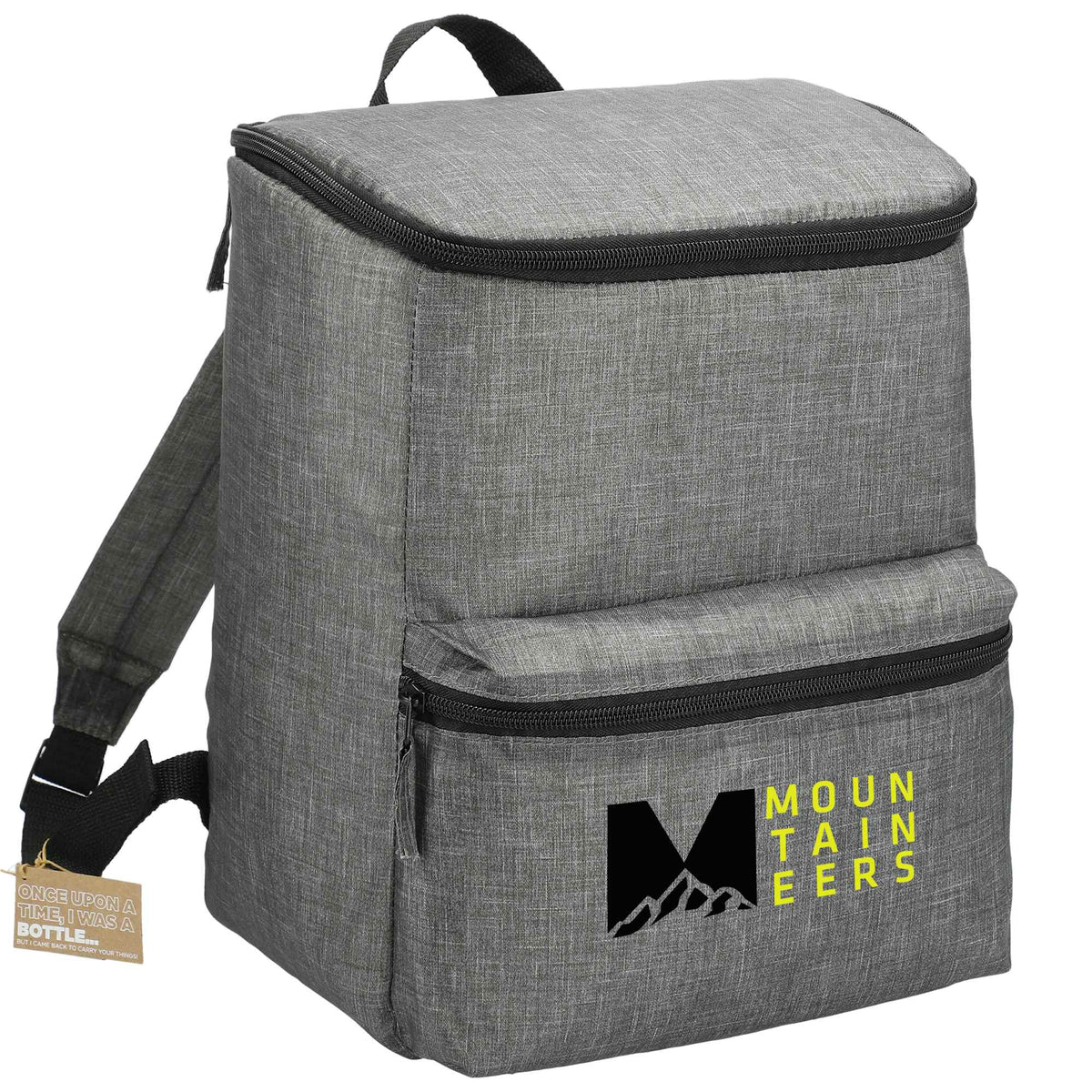 Excursion Recycled Backpack Cooler for 20 Cans Transfer - Charcoal - Angled