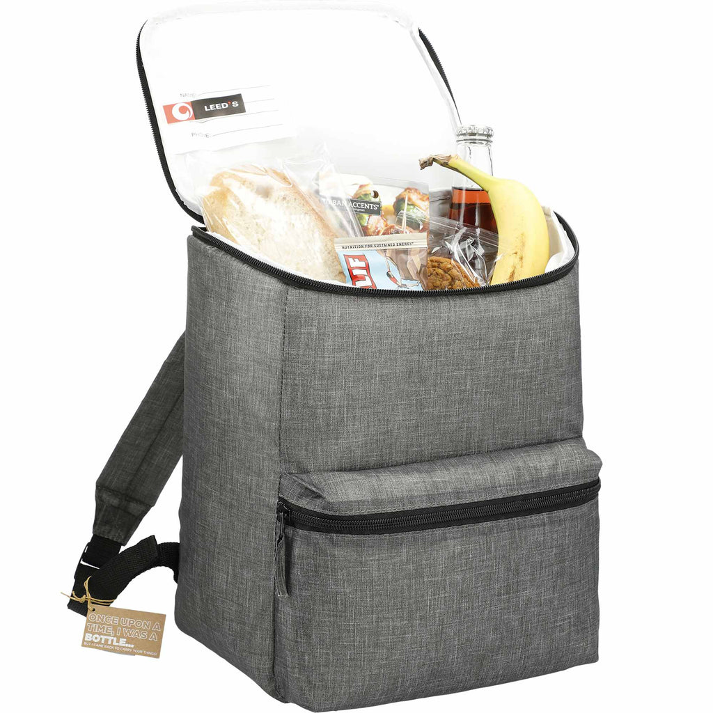 Excursion Recycled Backpack Cooler for 20 Cans Transfer - Charcoal - Propped 2