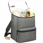 Excursion Recycled Backpack Cooler for 20 Cans Transfer - Charcoal - Propped 2
