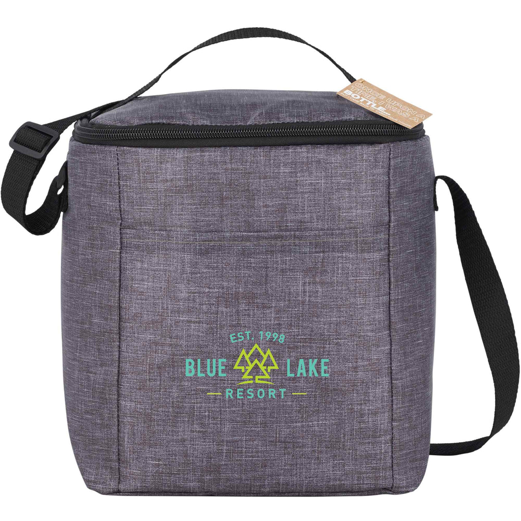 Excursion Recycled Lunch Cooler for 6 Cans Embroidery - Charcoal - Front