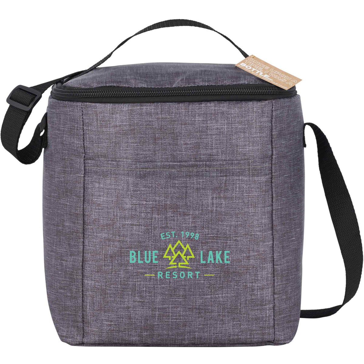 Excursion Recycled Lunch Cooler for 6 Cans Transfer - Charcoal - Front