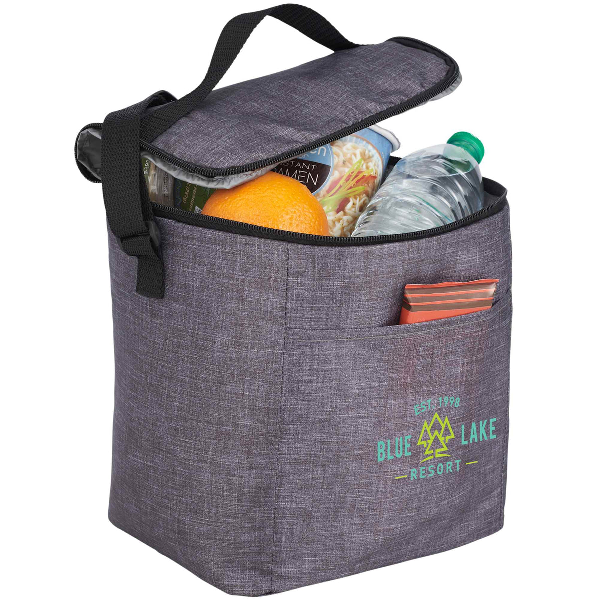 Excursion Recycled Lunch Cooler for 6 Cans Transfer - Charcoal - Right Angle 2