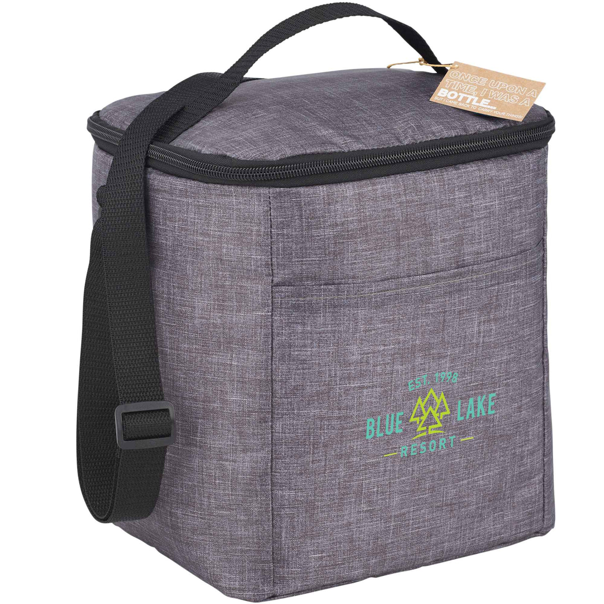 Excursion Recycled Lunch Cooler for 6 Cans Transfer - Charcoal - Right Angle