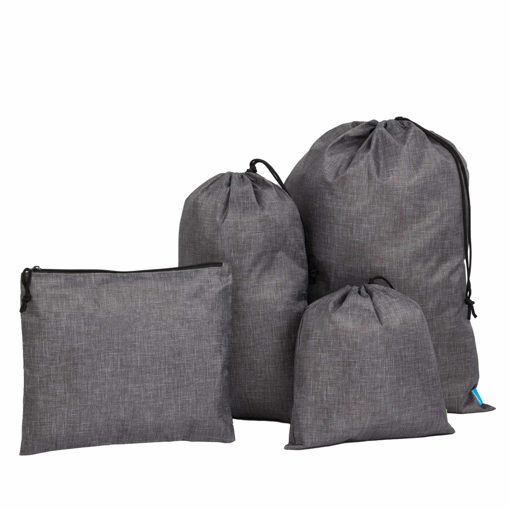 Excursion Recycled Travel Bag Set, 4 Pieces - Graphite - Propped 2