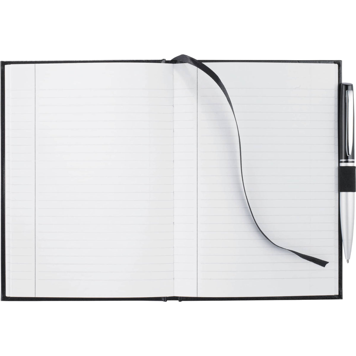 Executive Hardcover Journal, 5 x 7 Inches - Black - Front 2