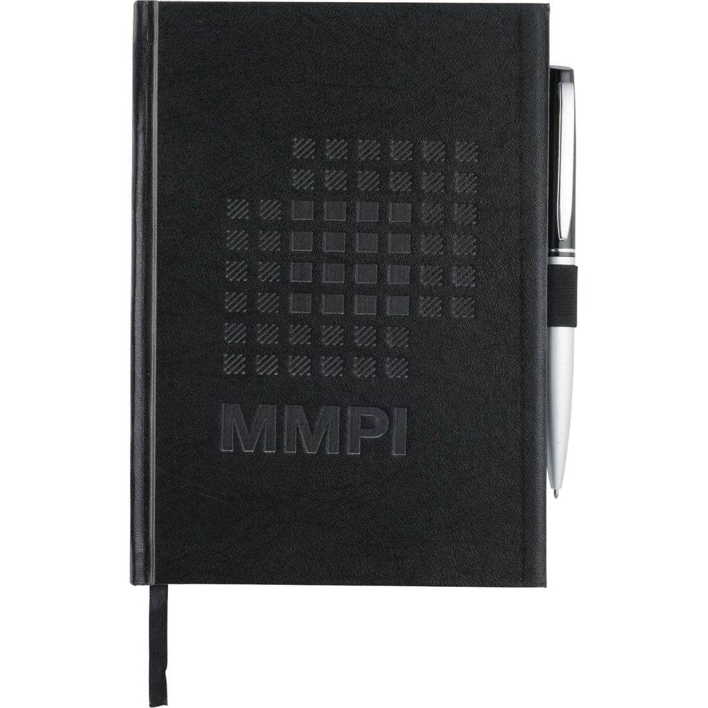 Executive Hardcover Journal, 5 x 7 Inches Debossing - Black - Front