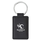 Executive Key Tag in Leatherette - Black - Silk Screen