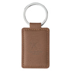 Executive Key Tag in Leatherette - Brown - Debossing