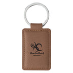 Executive Key Tag in Leatherette - Brown - Silk Screen