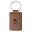 Executive Key Tag in Leatherette - Brown - Silk Screen