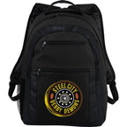 Executive Laptop Backpack with Organizer Panel, 15 Inch Full Color - Black - Front