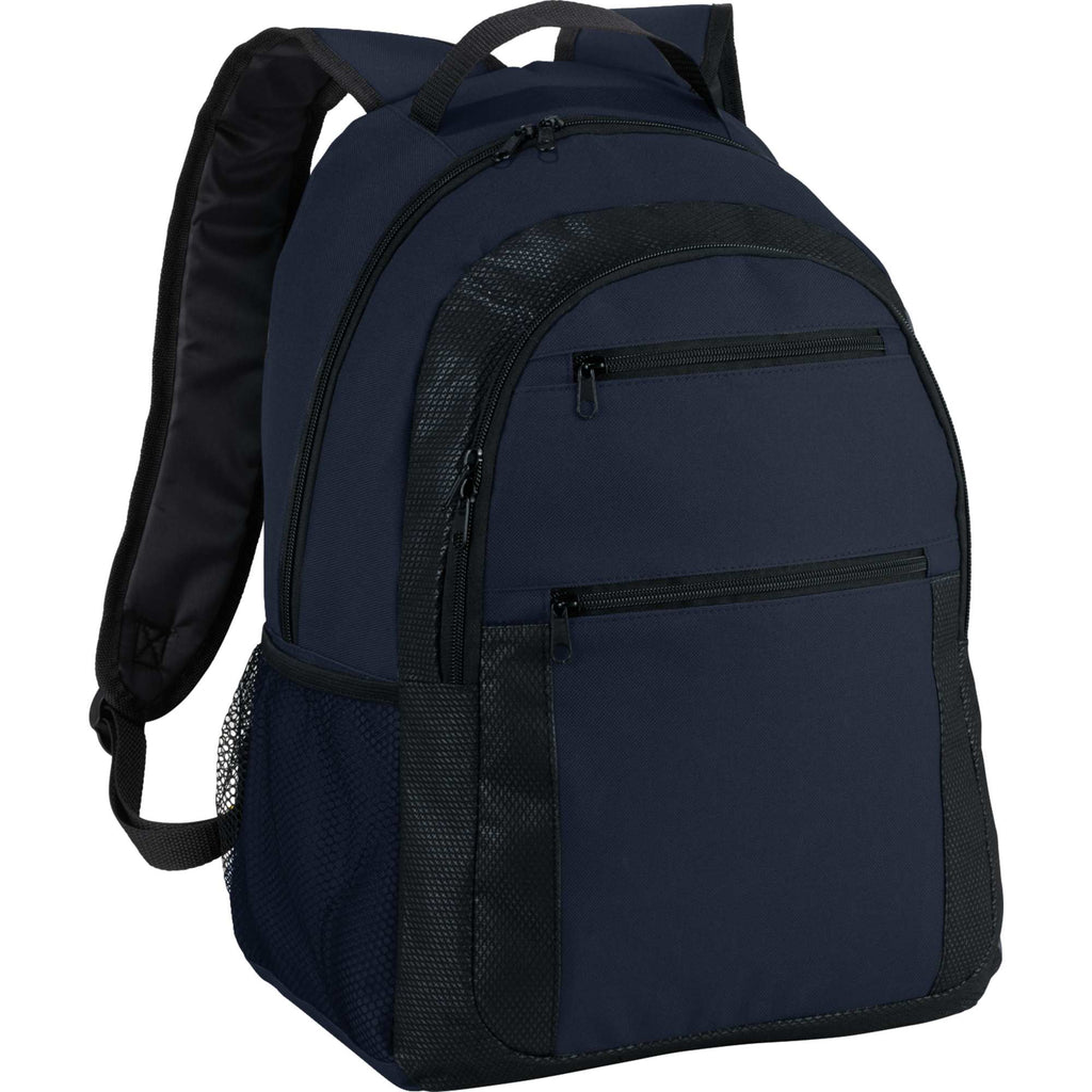 Executive Laptop Backpack with Organizer Panel, 15 Inch Full Color - Navy - Photo 2