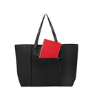Executive Laptop Tote Bag in Recycled PET Full Color - Black - Pocket