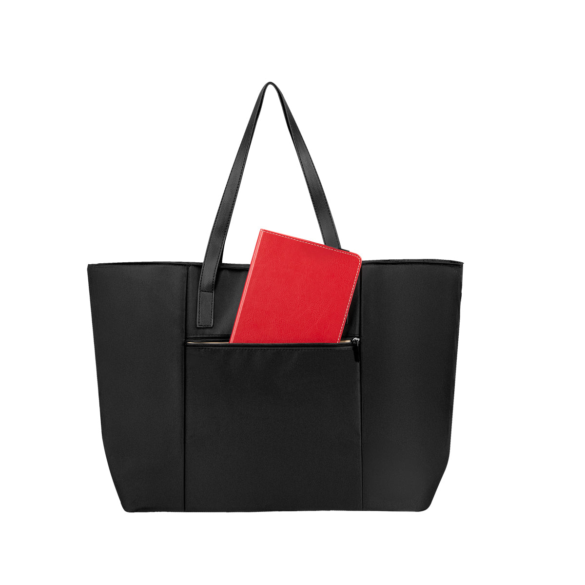 Executive Laptop Tote Bag in Recycled PET Full Color - Black - Pocket