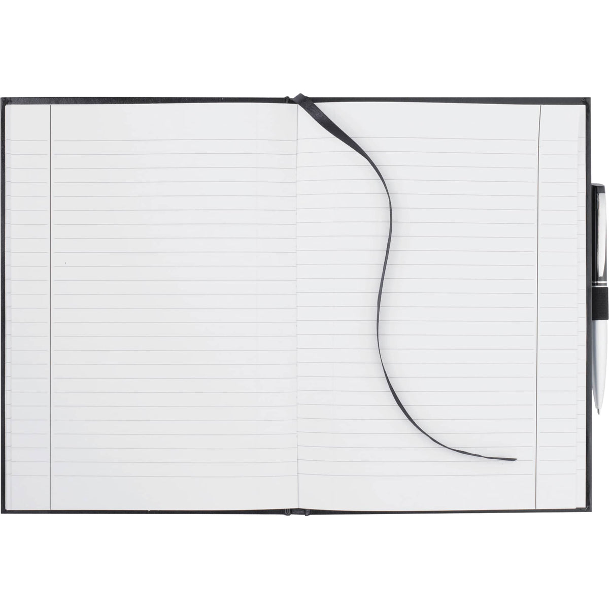 Executive Large Hardcover Journal, 7 x 10 Inches - Black - Front 2