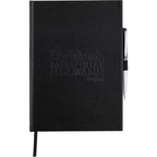 Executive Large Hardcover Journal, 7 x 10 Inches - Black - Front