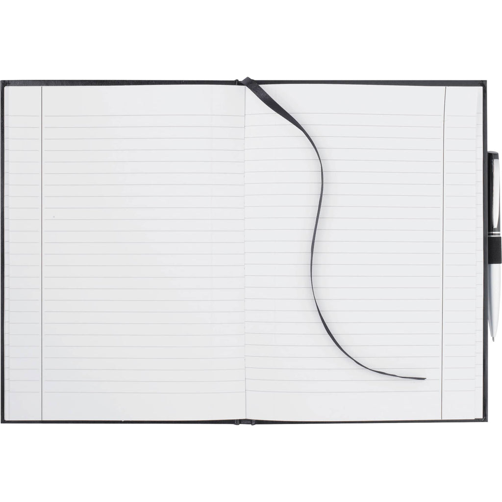 Executive Large Hardcover Journal, 7 x 10 Inches Debossing - Black - Front 2