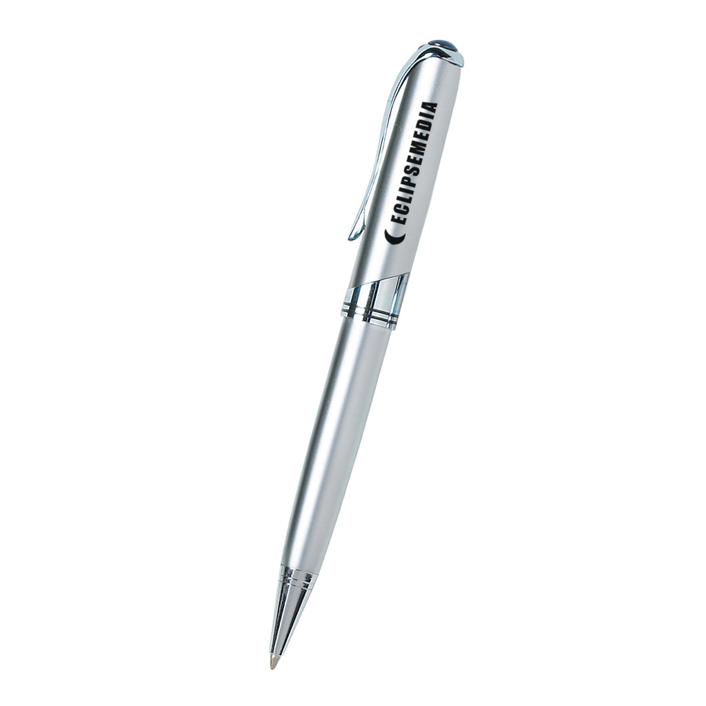 Executive Pen, Custom Printed - Silver - Pad Print