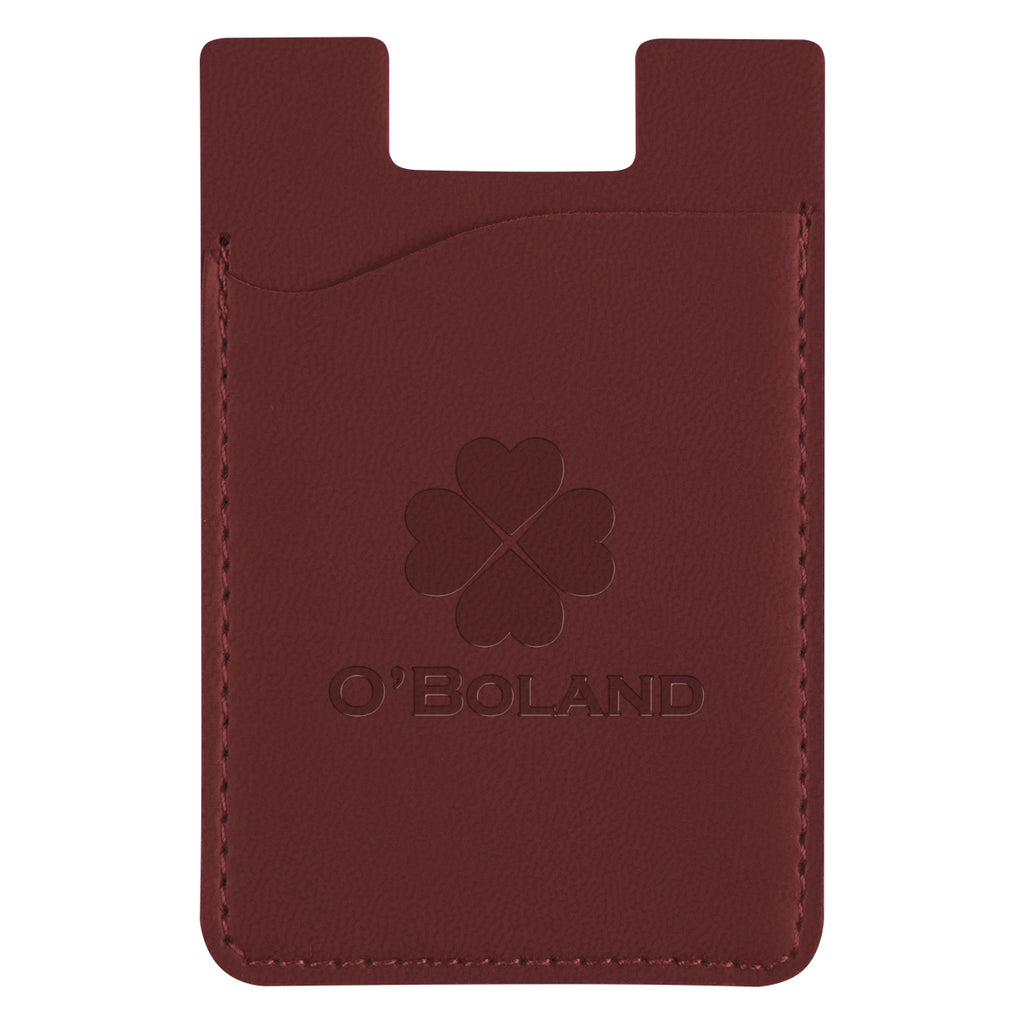 Executive Wallet for Phones - Brick Red - Debossing