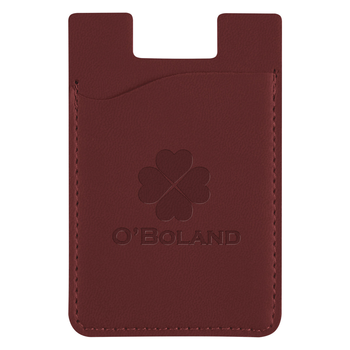 Executive Wallet for Phones - Brick Red - Debossing