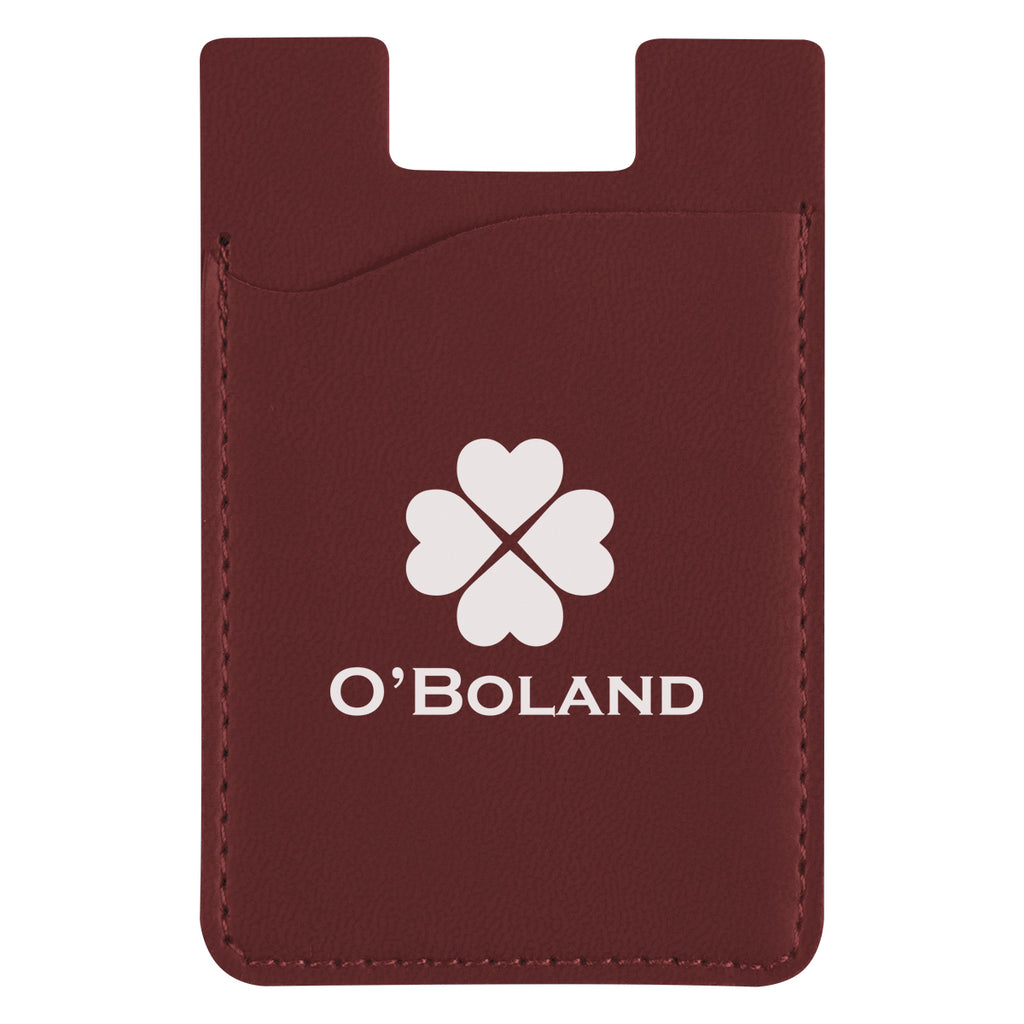 Executive Wallet for Phones Debossing - Brick Red - Silk Screen