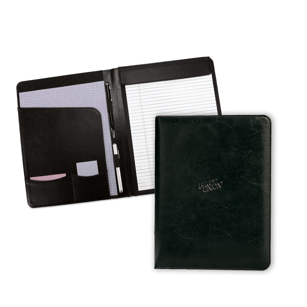 Executive Writing Pad in Vintage Leather Debossing - Black - View 3