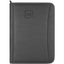 Executive Zippered Padfolio in Recycled Leather Transfer - Black - Front