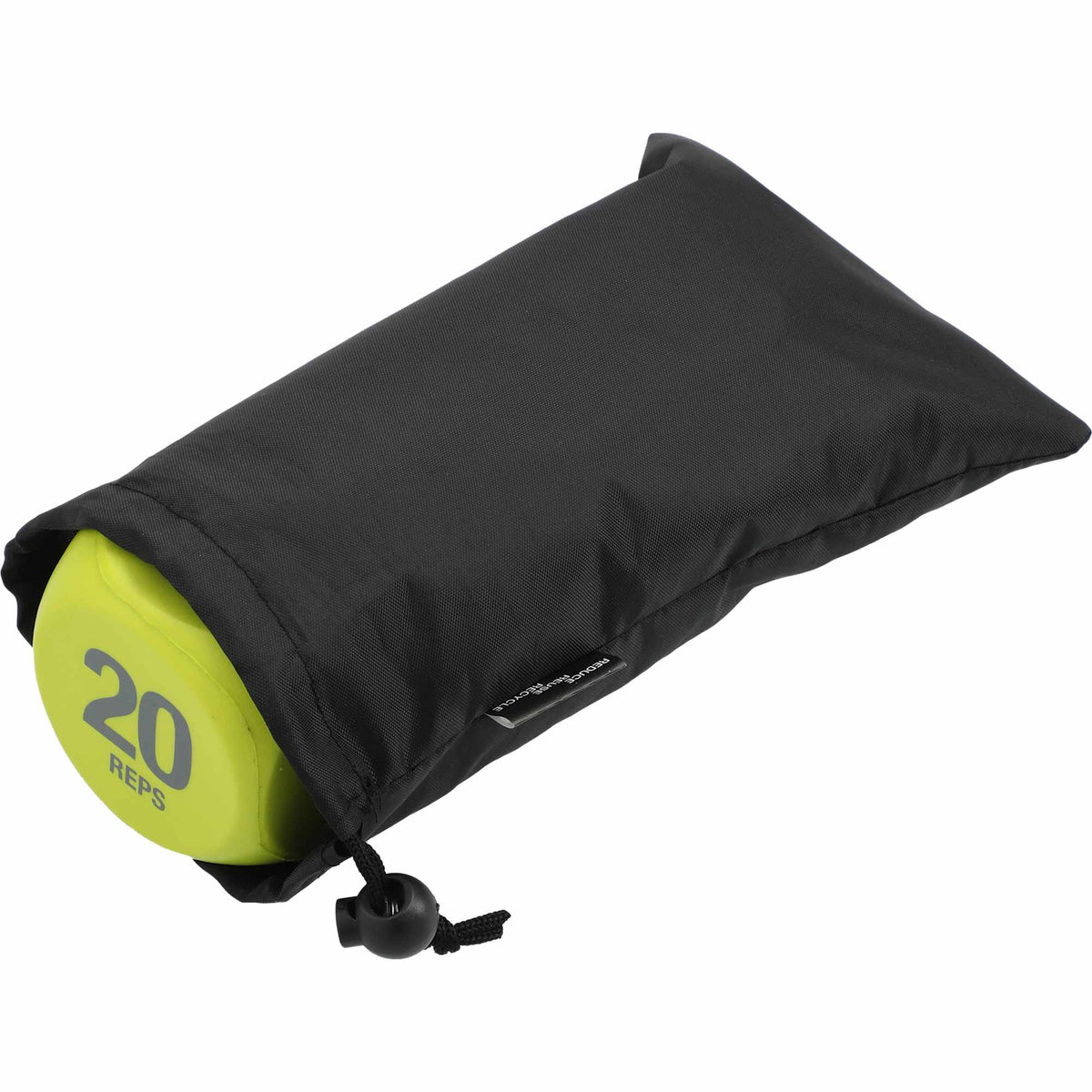 Exercise Dice Set in a Recycled Pouch Transfer - Yellow - Left Angle 6