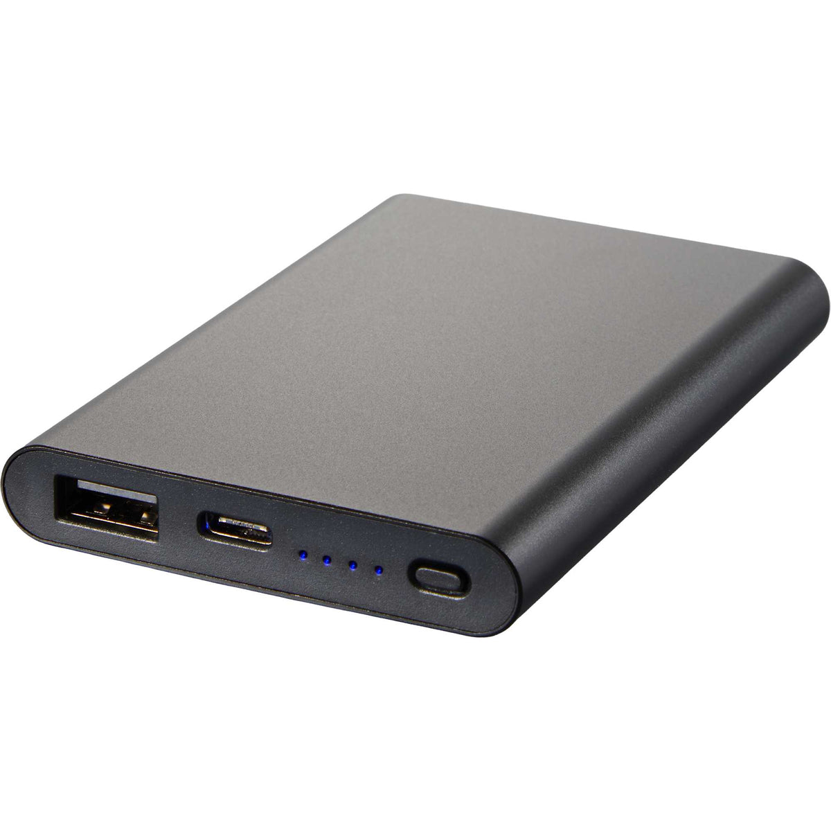 Exo Power Bank in Recycled Aluminum, 5,000 mAh Full Color - Black - Detail