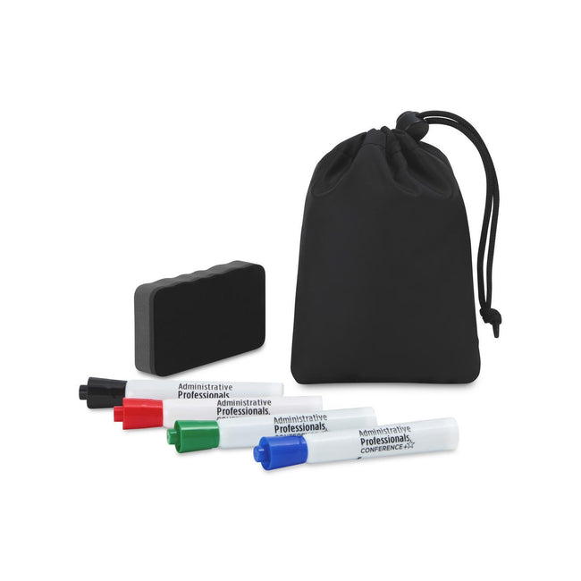 Expo Dry Erase Marker Kit in a Recycled Cinch Bag