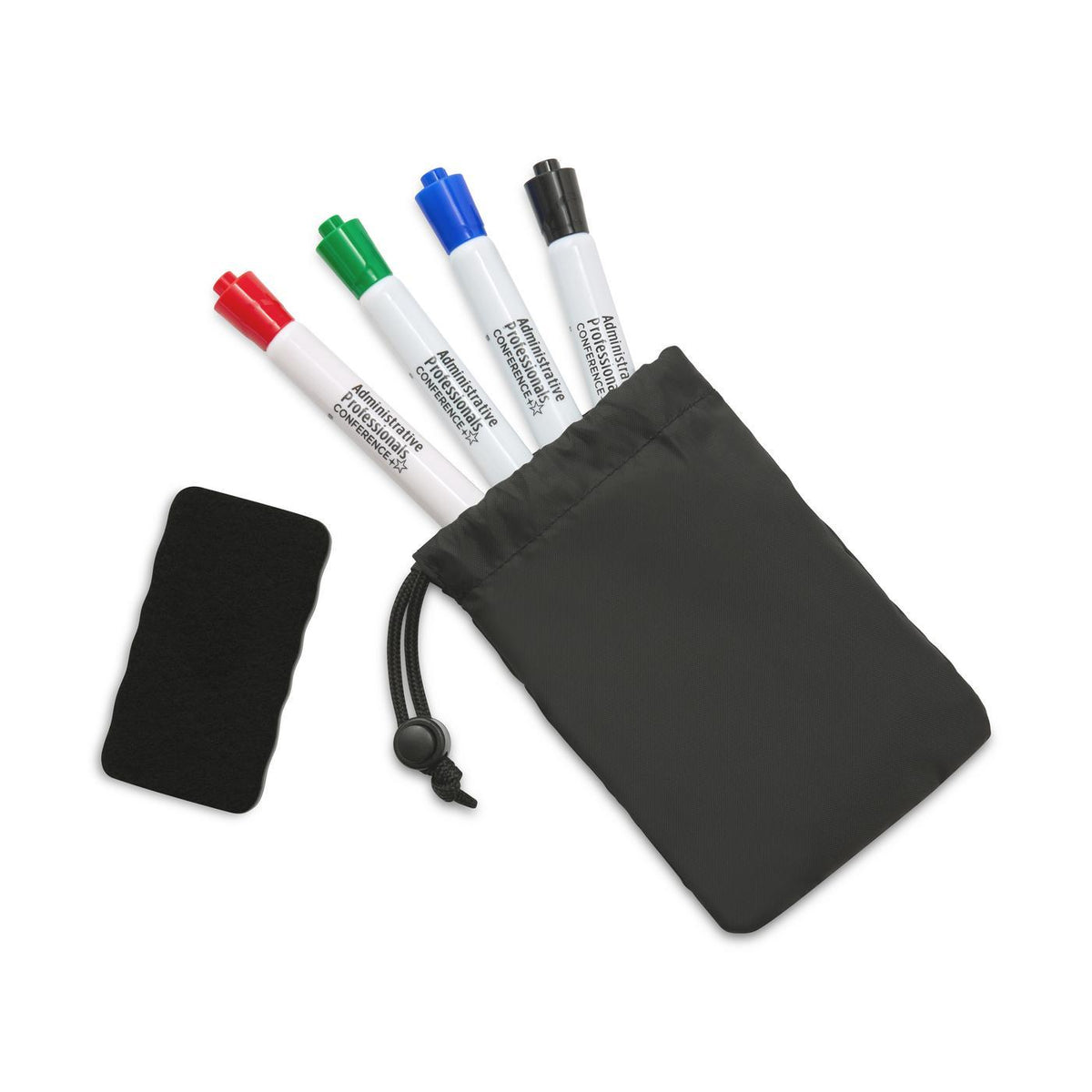 Expo Dry Erase Marker Kit in a Recycled Cinch Bag - Black - View 2