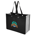 Expo Recycled Shopper Tote Bag, Non-Woven - Black - Colorbrite
