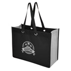 Expo Recycled Shopper Tote Bag, Non-Woven - Black - Silk Screen