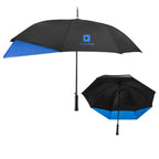 Extended Coverage Umbrella, 47 Inch Arc - Black with Black - Silk Screen