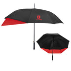 Extended Coverage Umbrella, 47 Inch Arc - Red - Silk Screen