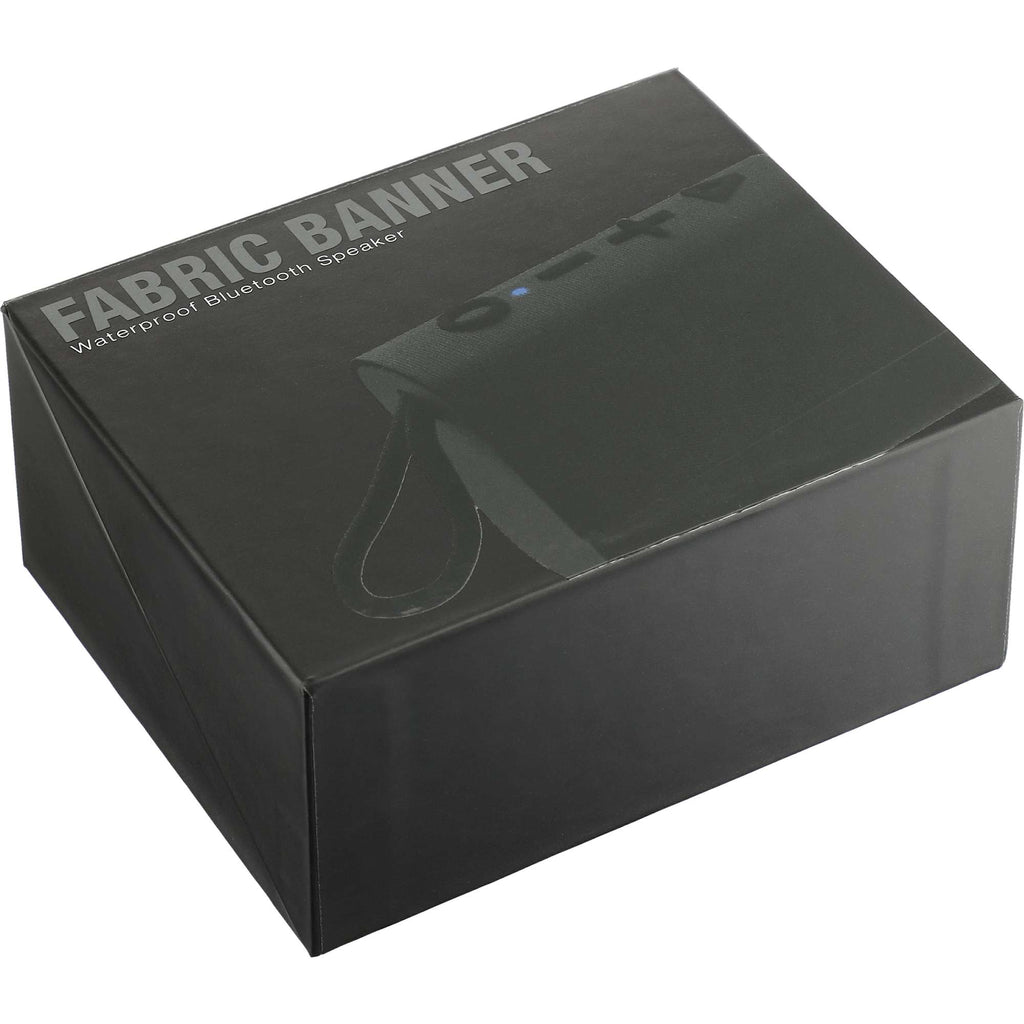 Fabric Banner Slim Waterproof Speaker, IP67 - Black - Right Angle 2