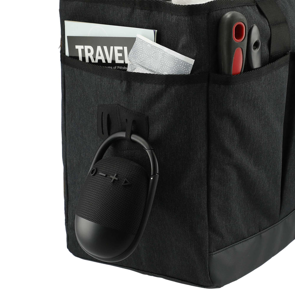 Fabric Clip Waterproof Speaker, 5W - Black - Left Angle