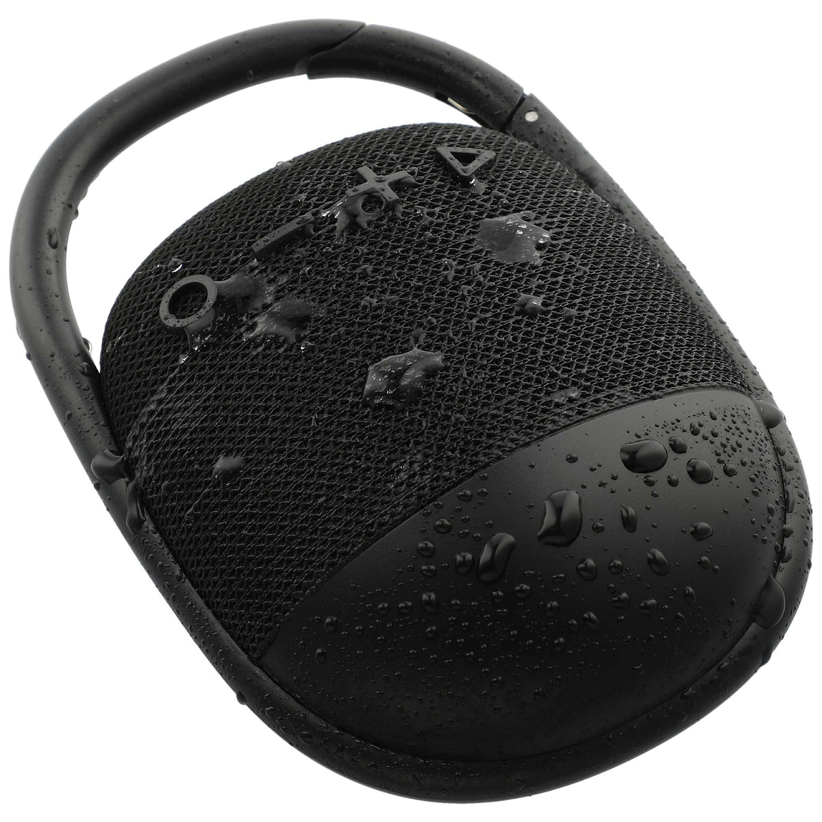 Fabric Clip Waterproof Speaker, 5W - Black - Right Angle 5
