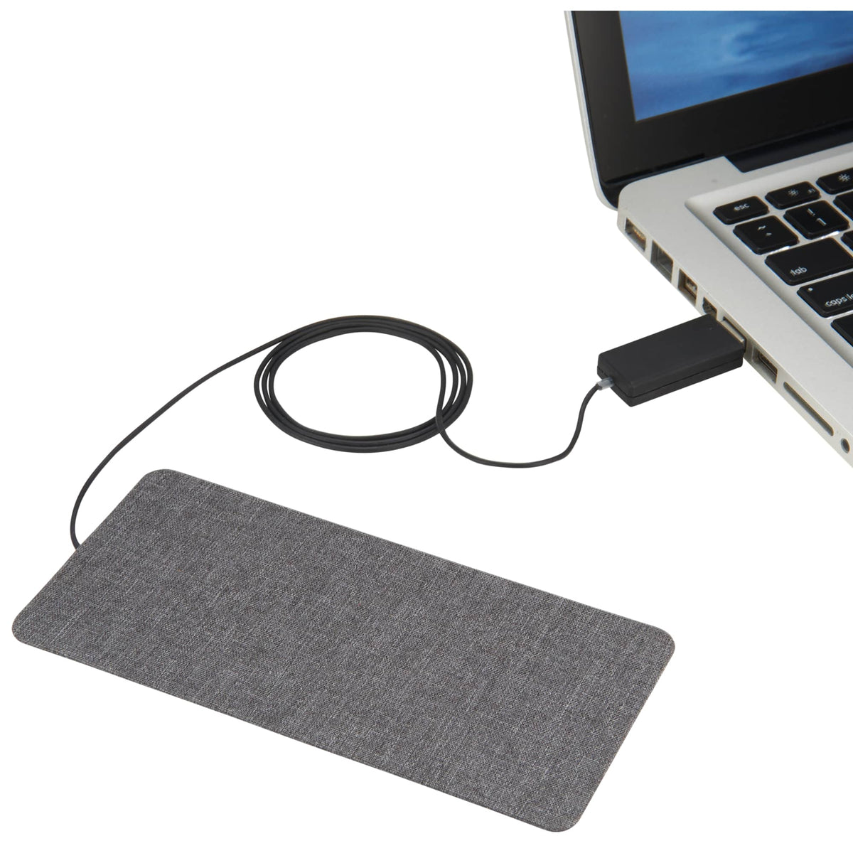 Fabric-Covered Ultra Thin Wireless Charger Transfer - Gray - Photo 5