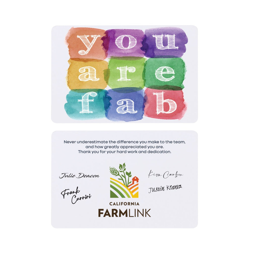Fabulously You Appreciation Card, 7 x 5 Inches Full Color - White - View 2