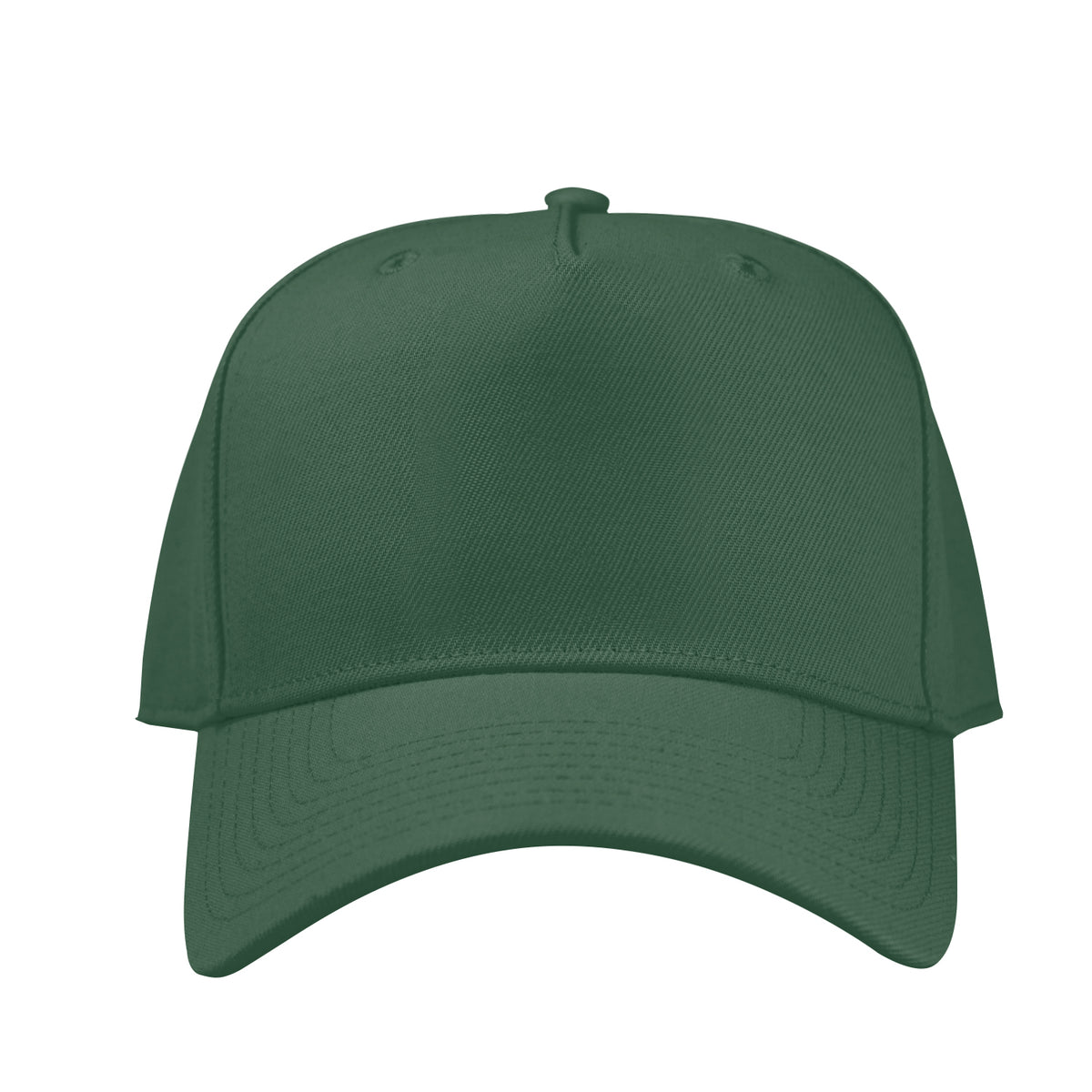 Fairway Cap, 5 Panel Embroidery - Forest Green - Front